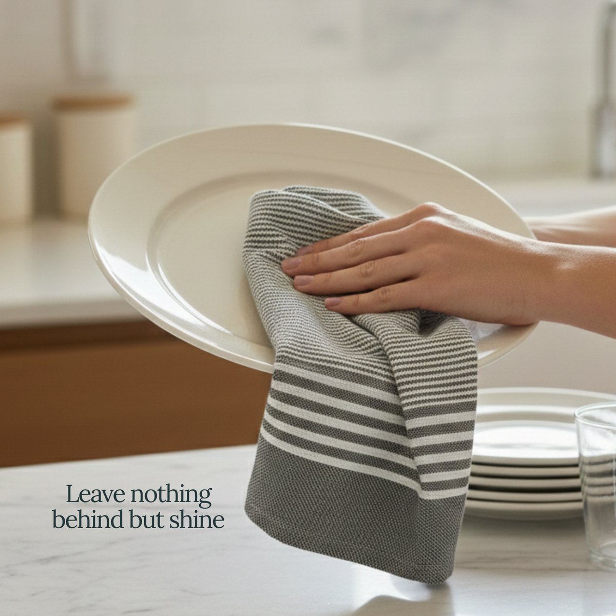 12-Piece Oversized Kitchen Towels: Grey