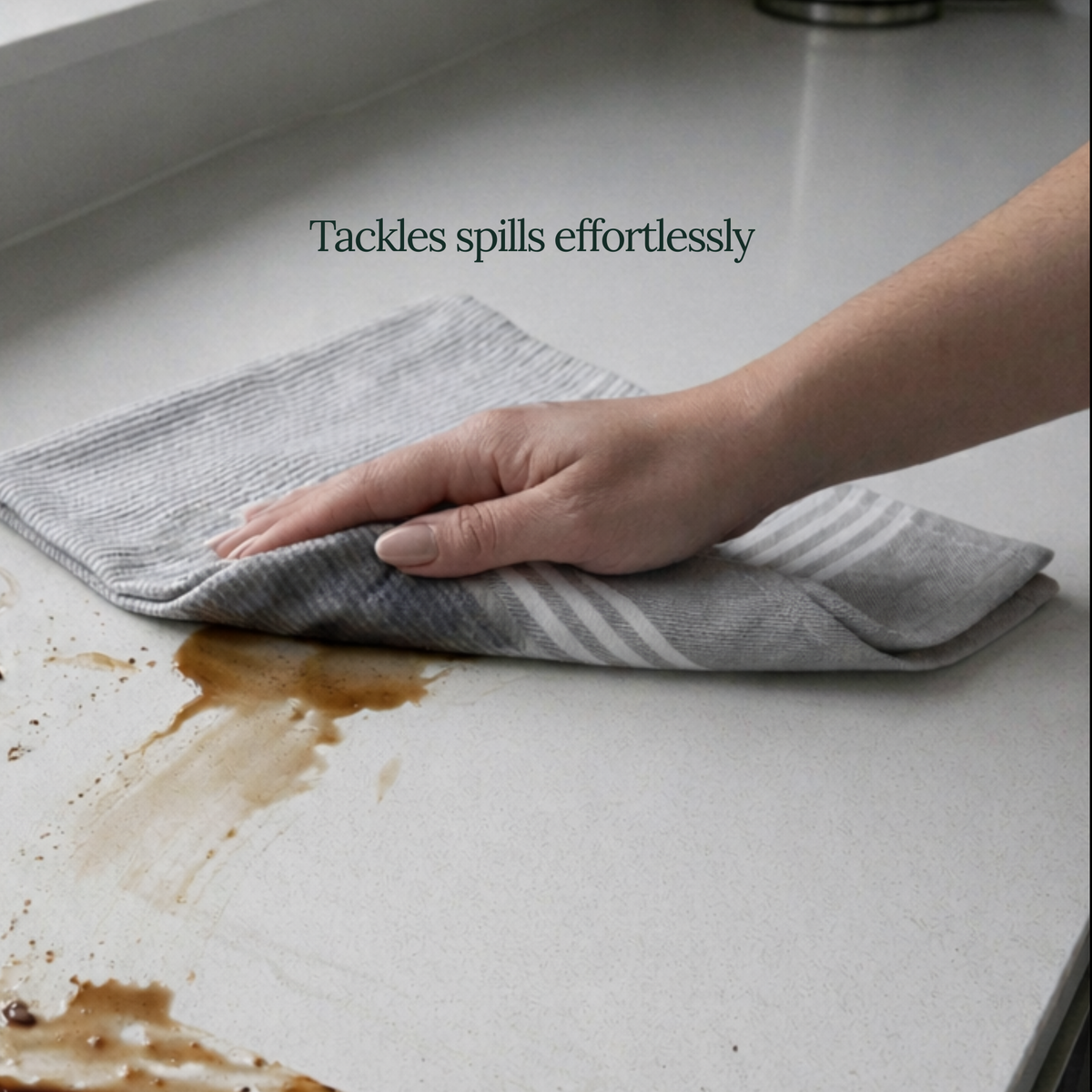 12-Piece Oversized Kitchen Towels: Grey