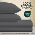 1000 Thread Count Egyptian Cotton : Charcoal Grey King Bedsheet Set