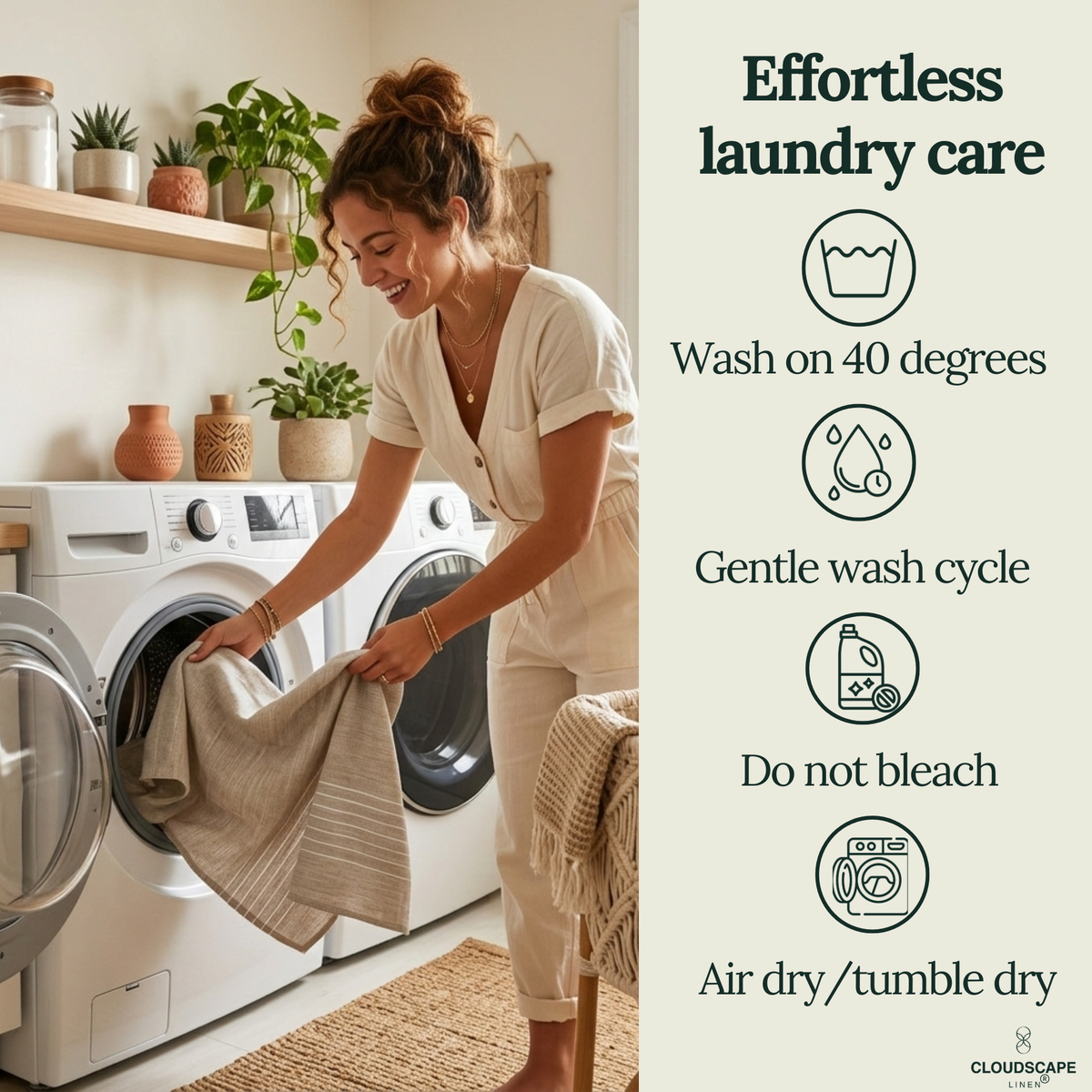6-Piece Oversized Ribbed Slub Kitchen Towels - Beige, Olive, Rust