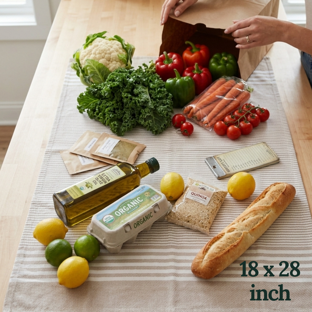 6-Piece Oversized Kitchen Towels: Beige