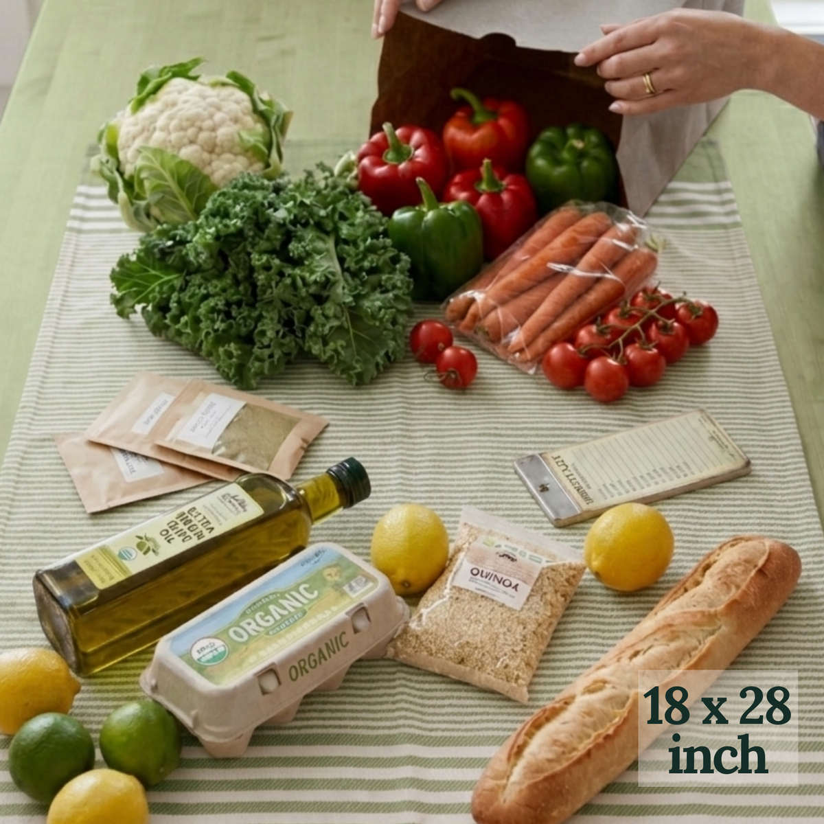 12-Piece Oversized Kitchen Towels: Olive