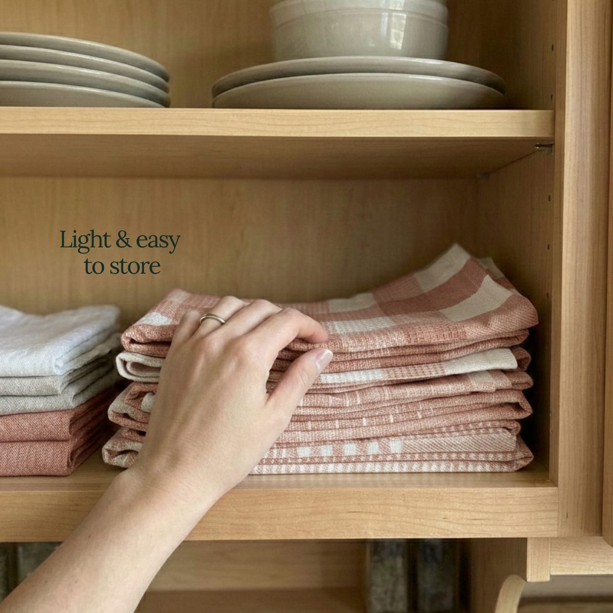 6-Piece Oversized Kitchen Towels: Rust