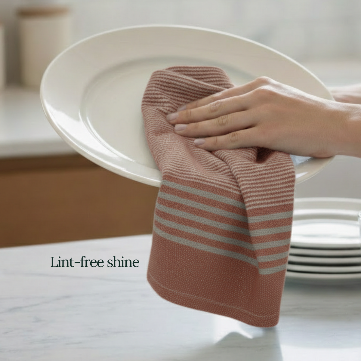 6-Piece Oversized Kitchen Towels: Rust