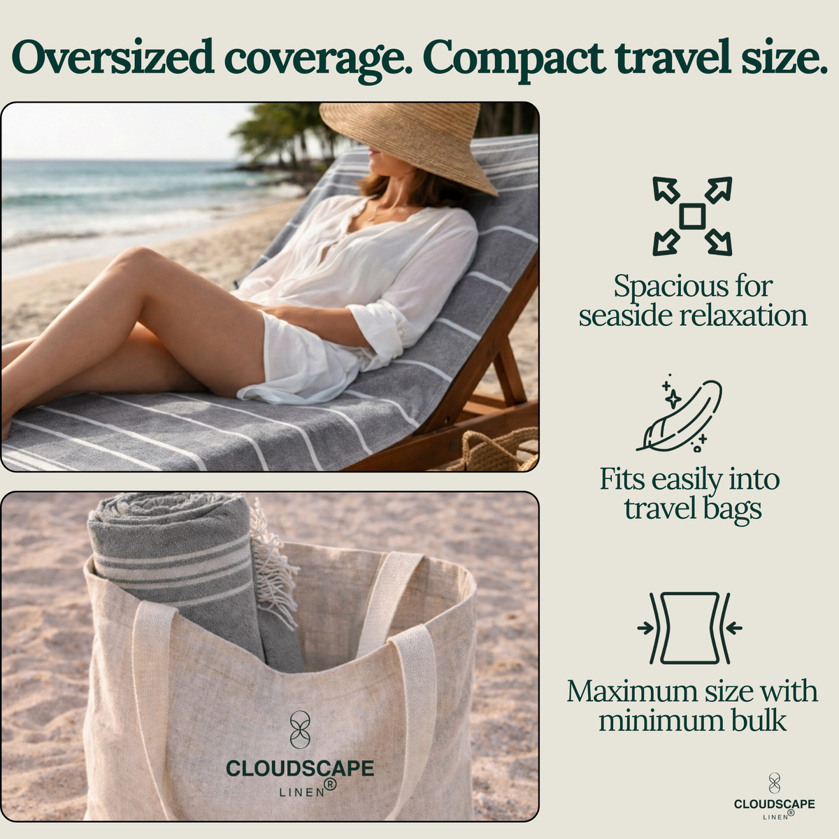 Pack Of 6 Oversized Premium Beach Towels Set - Multi 3