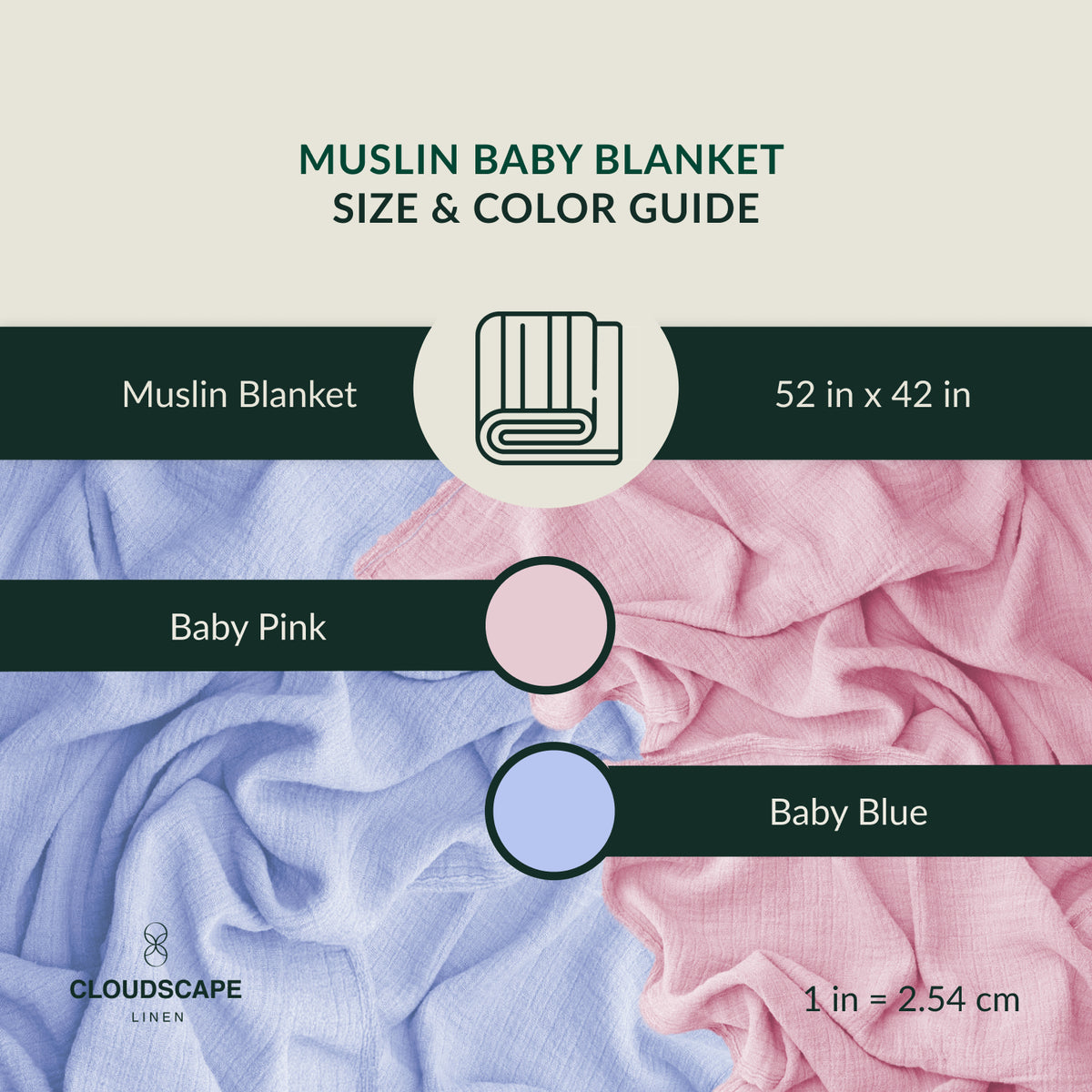 Baby Muslin Blanket - Baby Pink
