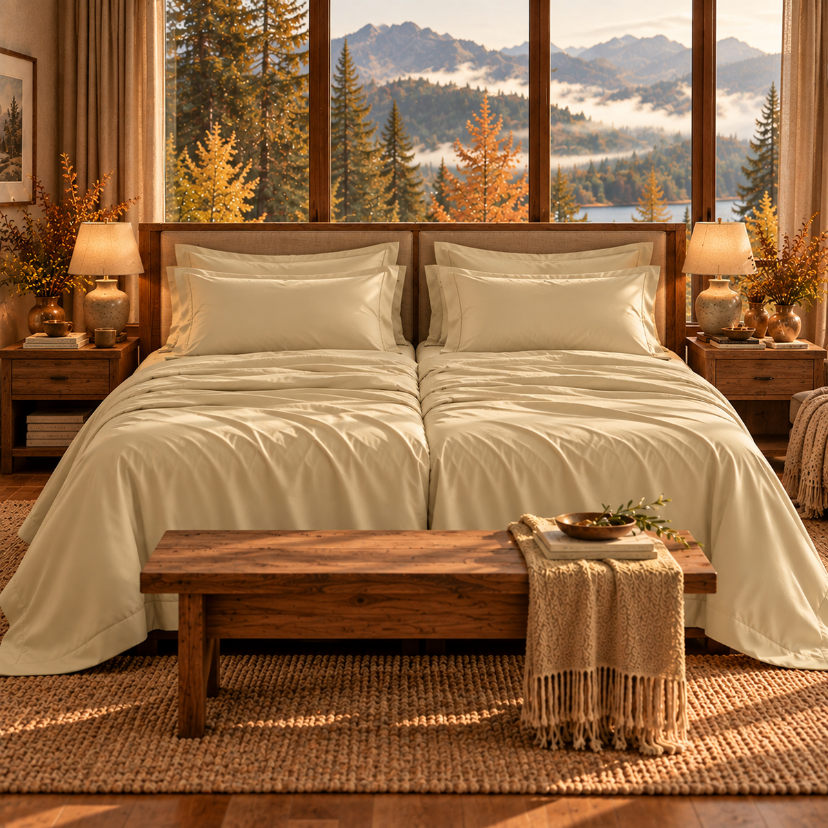 400 Thread Count Egyptian Cotton : Linen Bedsheet Set