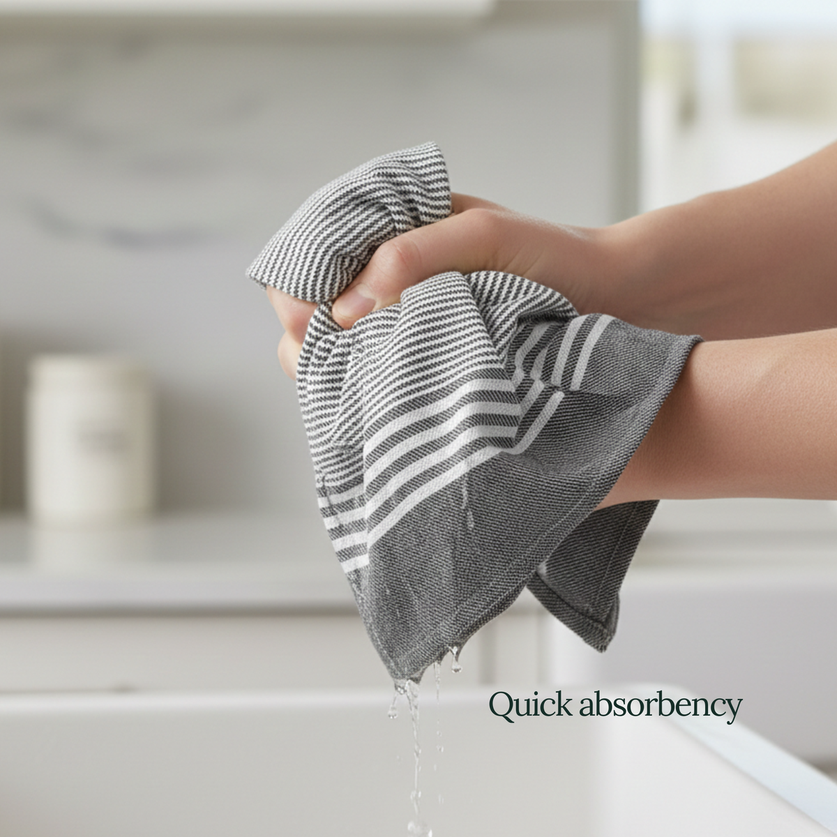 6-Piece Oversized Kitchen Towels - Grey