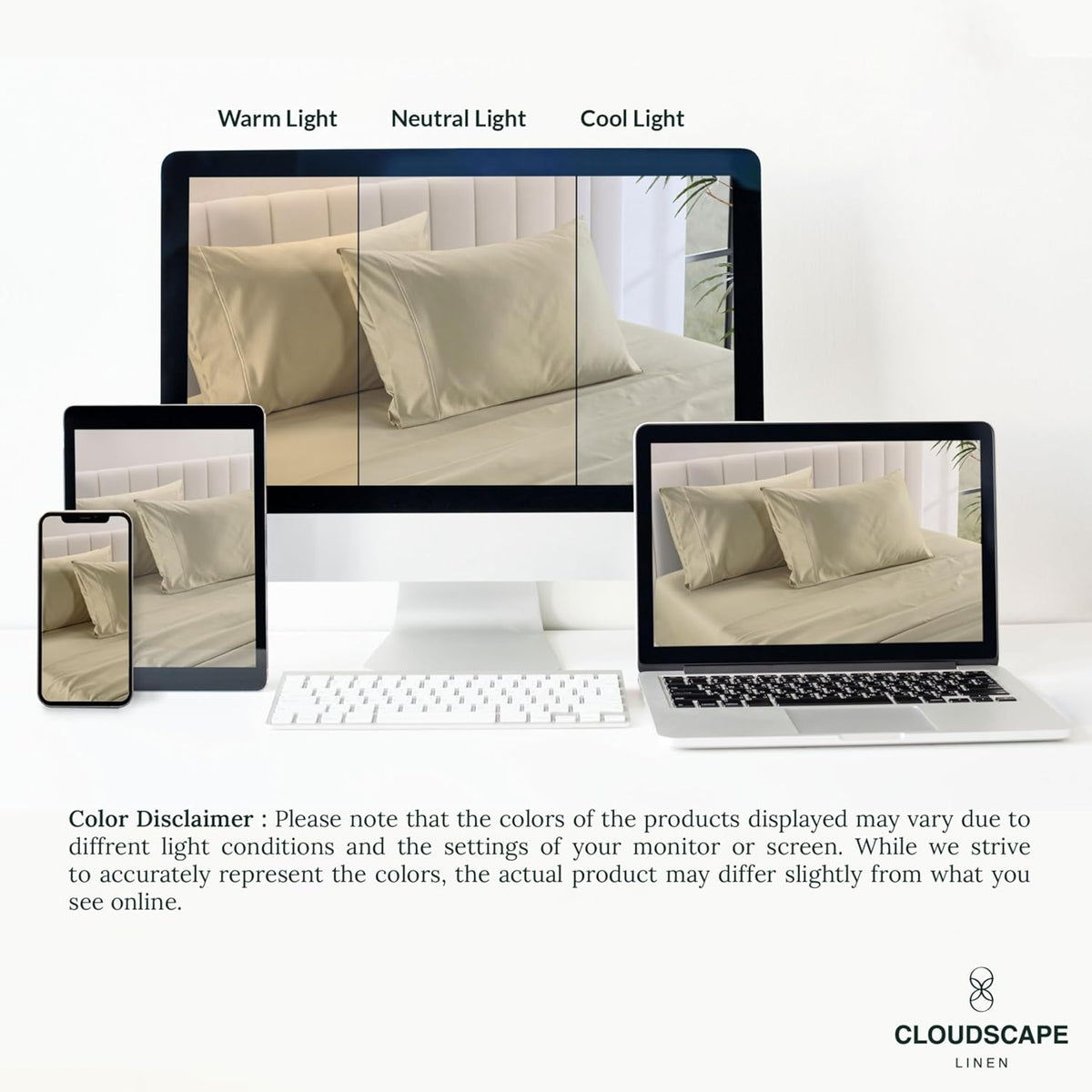 400 Thread Count Egyptian Cotton : Linen Pillow Case - 2 Piece