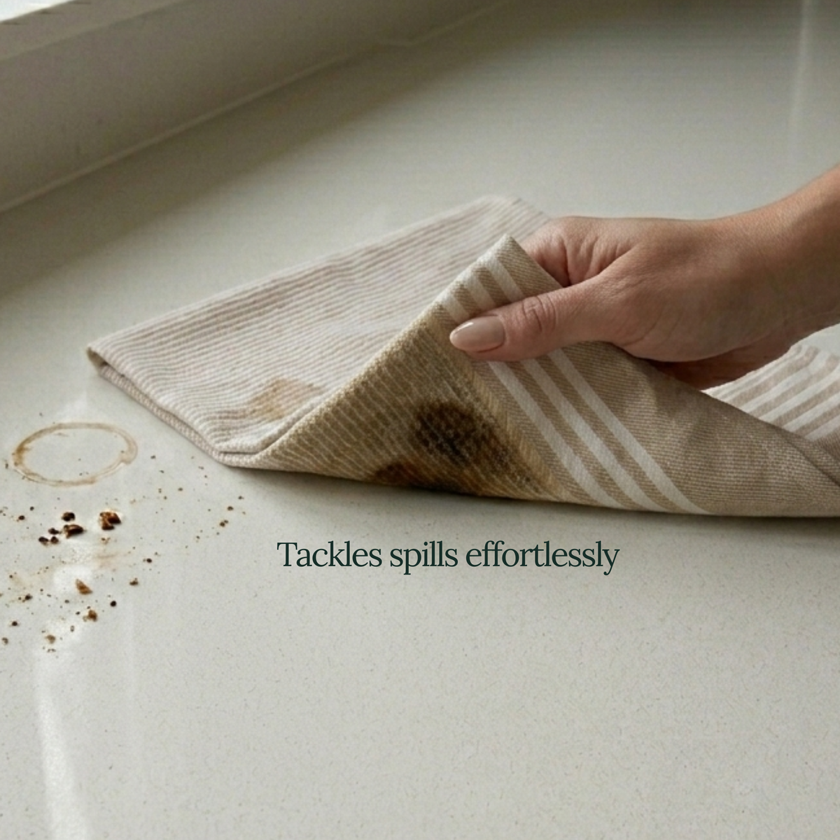 6-Piece Oversized Kitchen Towels: Beige