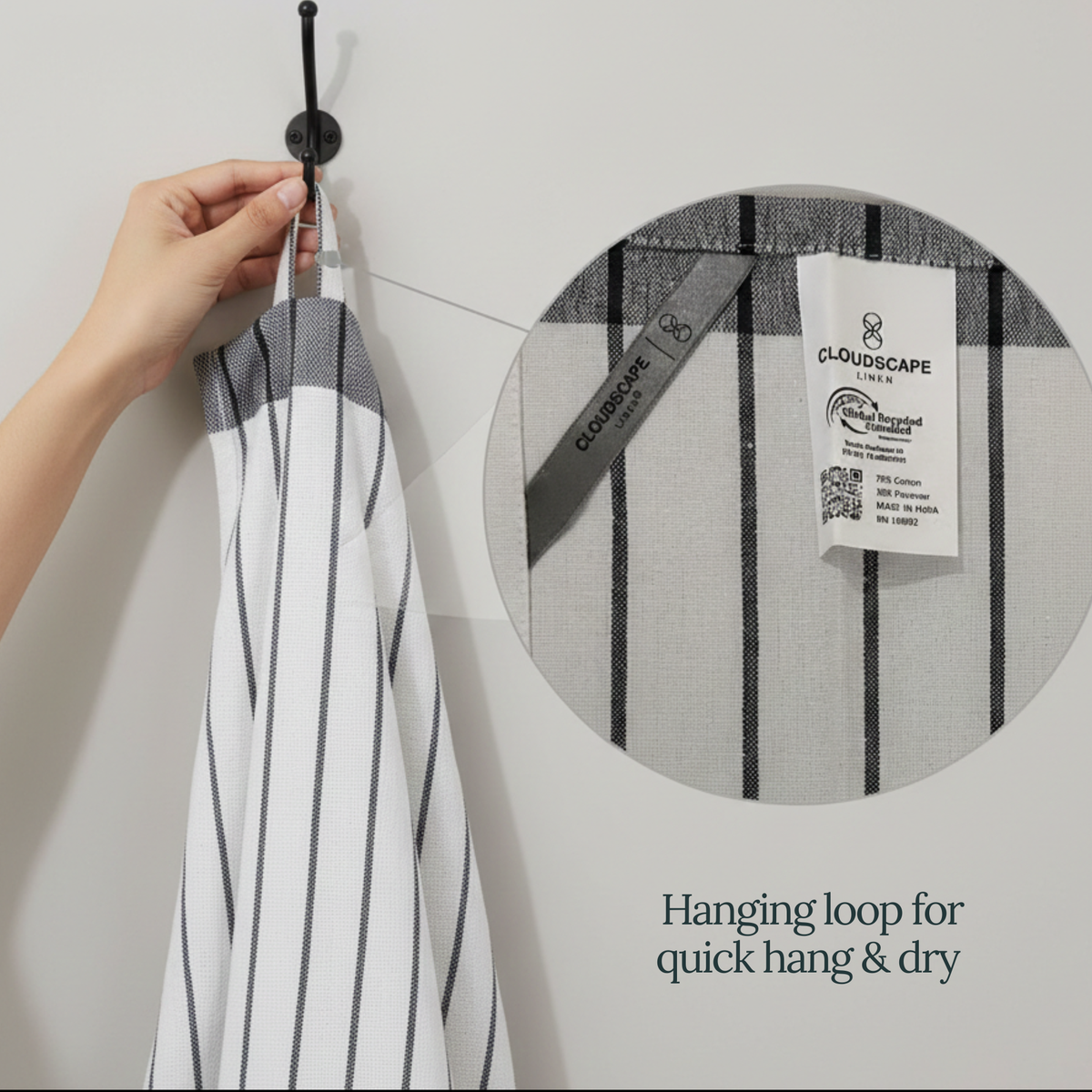 12-Piece Oversized Kitchen Towels: Grey