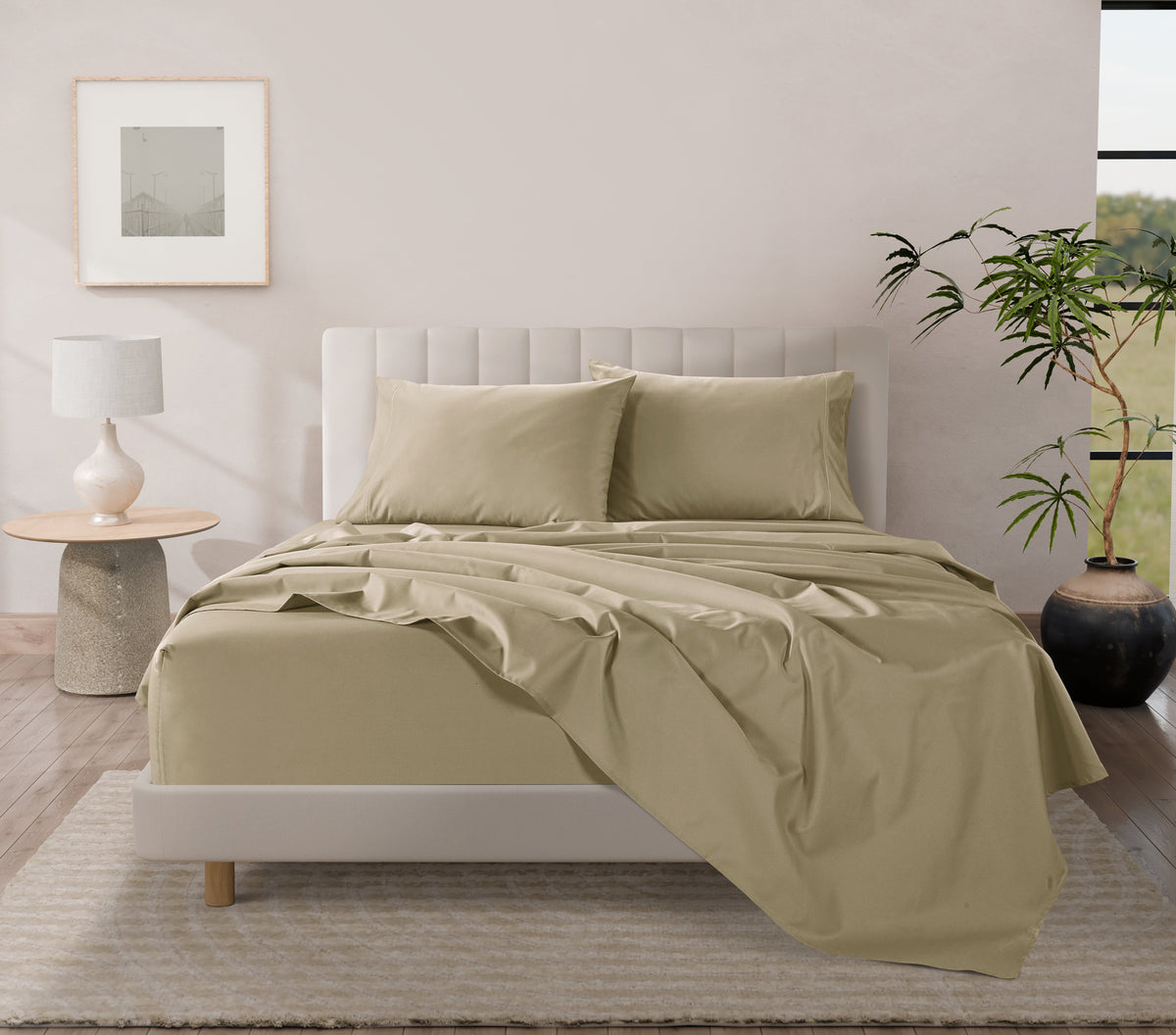400 Thread Count Egyptian Cotton : Linen Pillow Case - 2 Piece