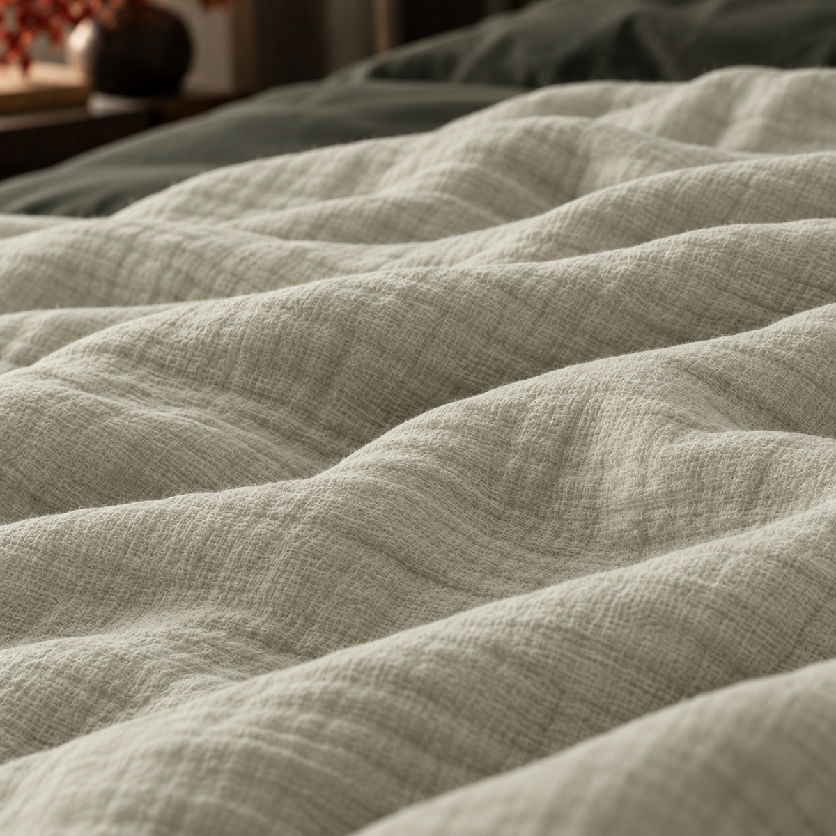 8 Layer Cotton Muslin Blanket - Fog
