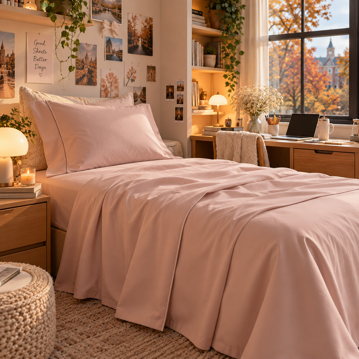 400 Thread Count Egyptian Cotton : Sepia Rose Bedsheet Set