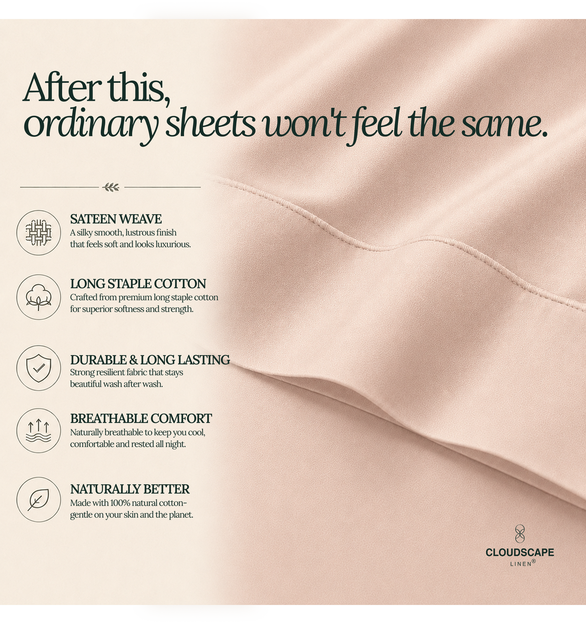 1000 Thread Count Egyptian Cotton : Sepia Rose Bedsheet Set