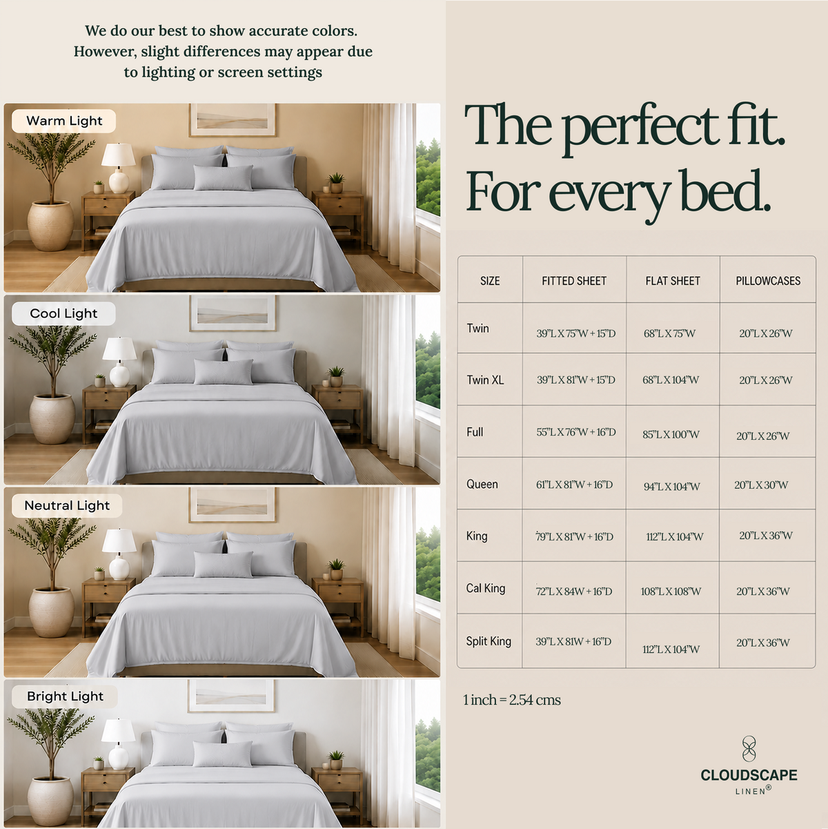 1000 Thread Count Egyptian Cotton : Silver Bedsheet Set