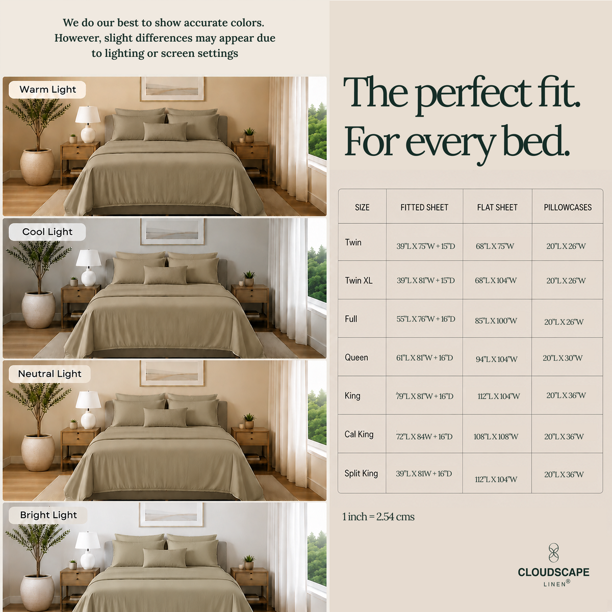 1000 Thread Count Egyptian Cotton : Linen Bedsheet Set