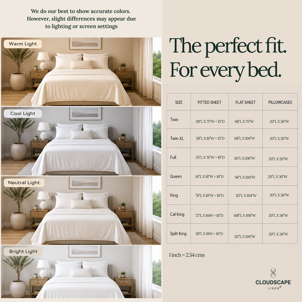 1000 Thread Count Egyptian Cotton : White Bedsheet Set