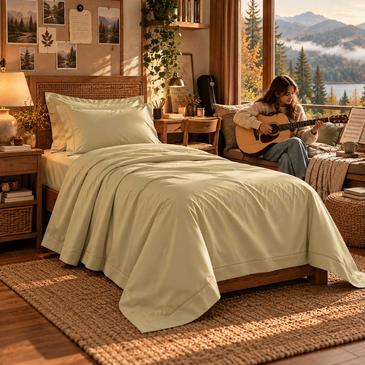 400 Thread Count Egyptian Cotton : Linen Bedsheet Set