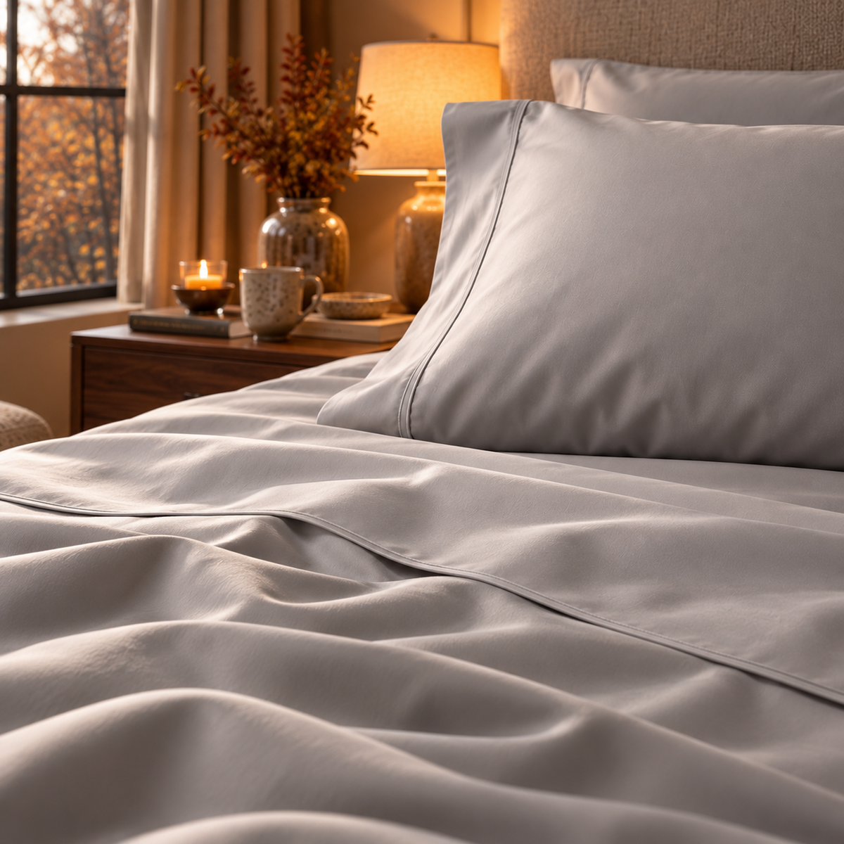 400 Thread Count Egyptian Cotton : Silver Bedsheet Set