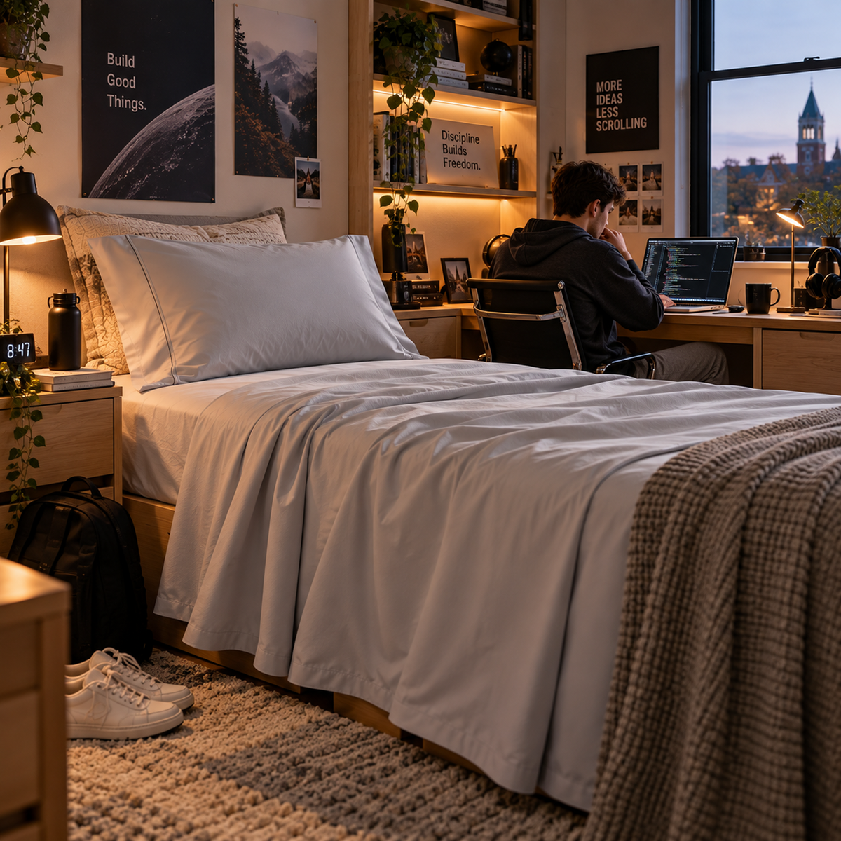 400 Thread Count Egyptian Cotton : Silver Bedsheet Set