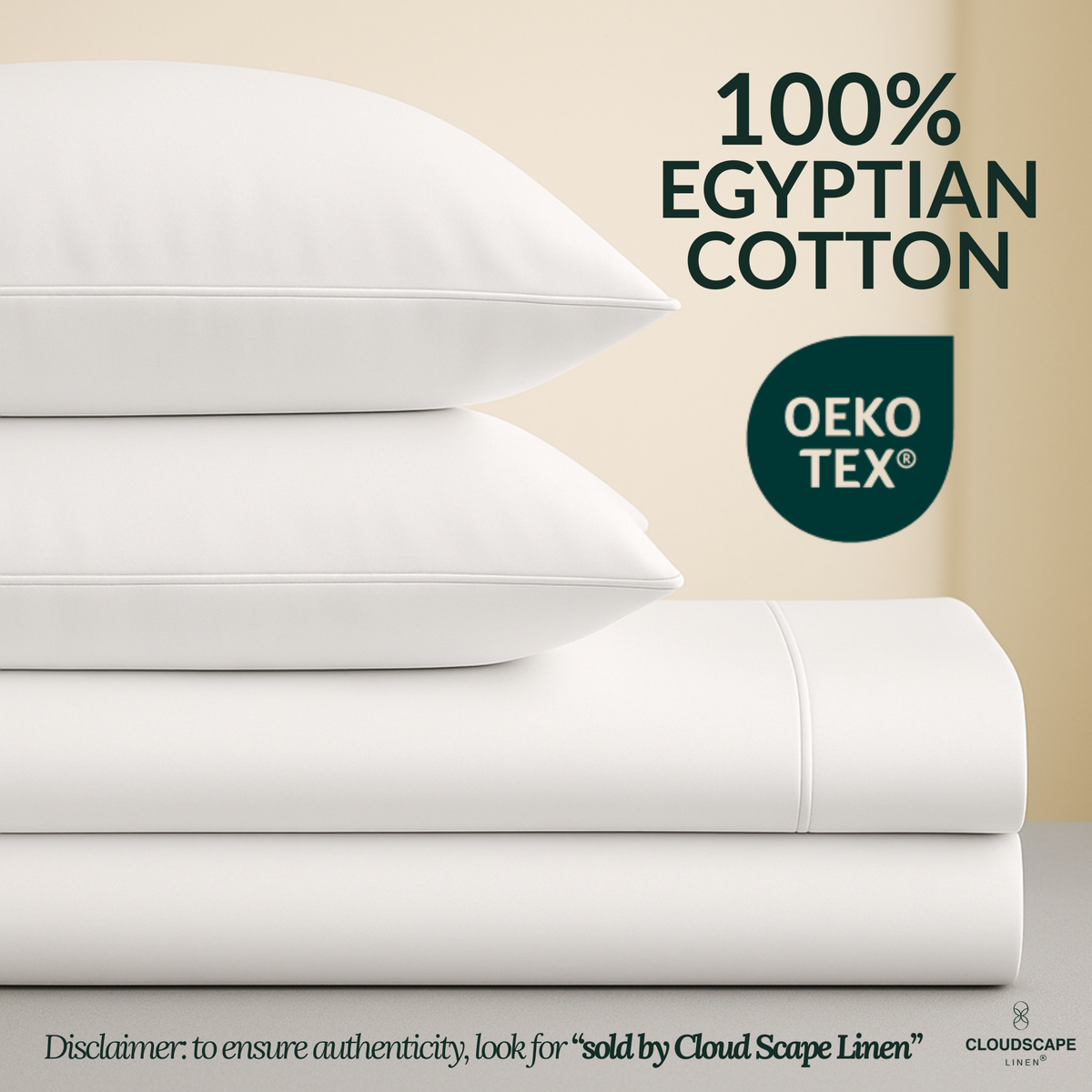 1000 Thread Count Egyptian Cotton : White Bedsheet Set Queen
