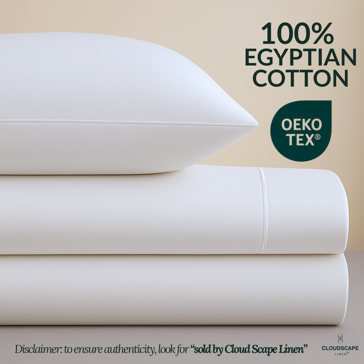 1000 Thread Count Egyptian Cotton : White Bedsheet Set Queen