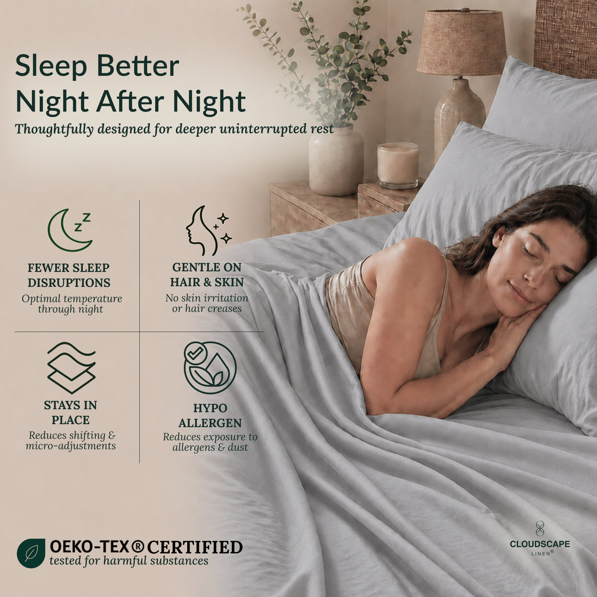400 Thread Count Egyptian Cotton : Silver Bedsheet Set