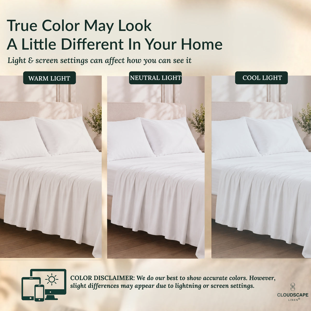400 Thread Count Egyptian Cotton : White Bedsheet Set