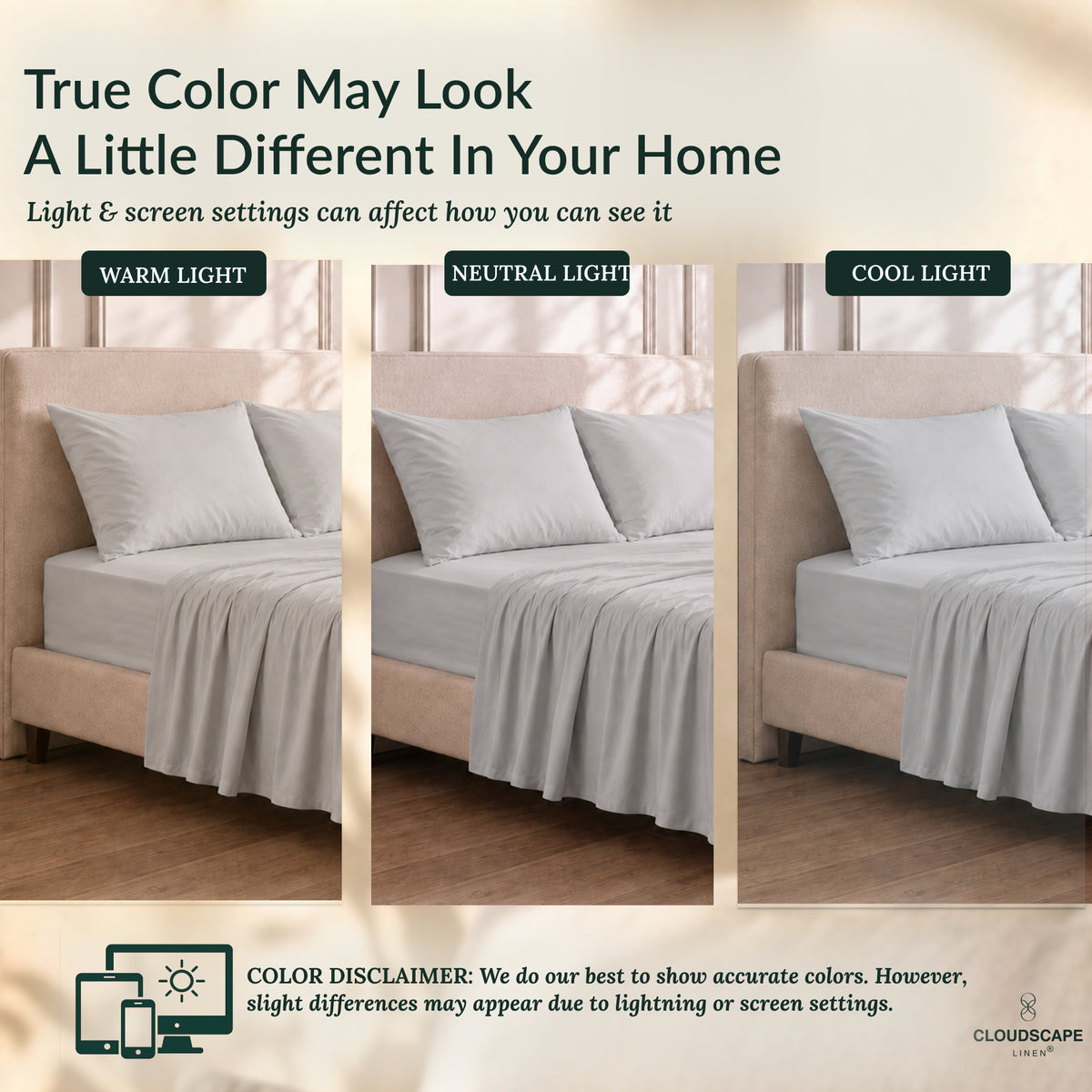 400 Thread Count Egyptian Cotton : Silver Bedsheet Set