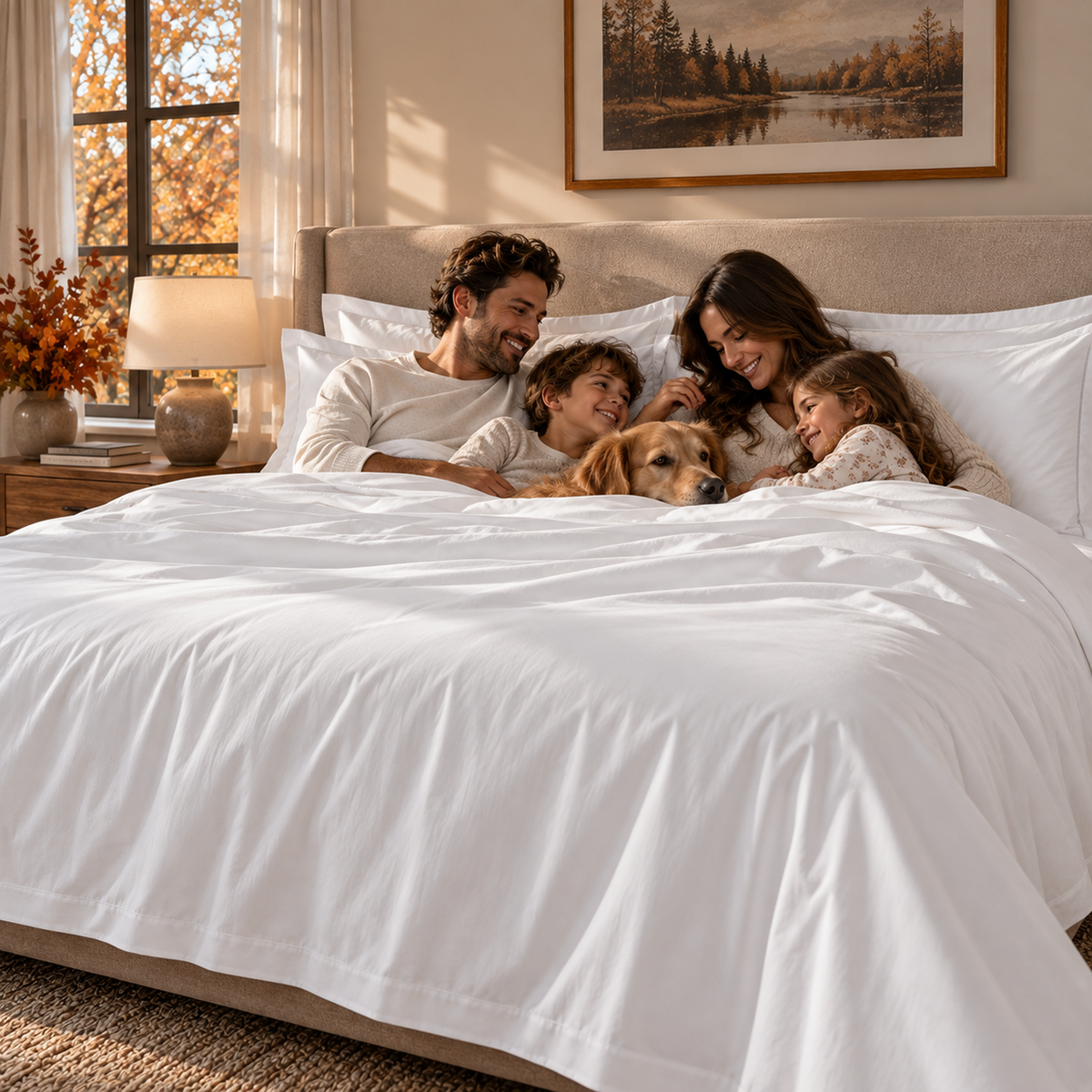400 Thread Count Egyptian Cotton : White Bedsheet Set