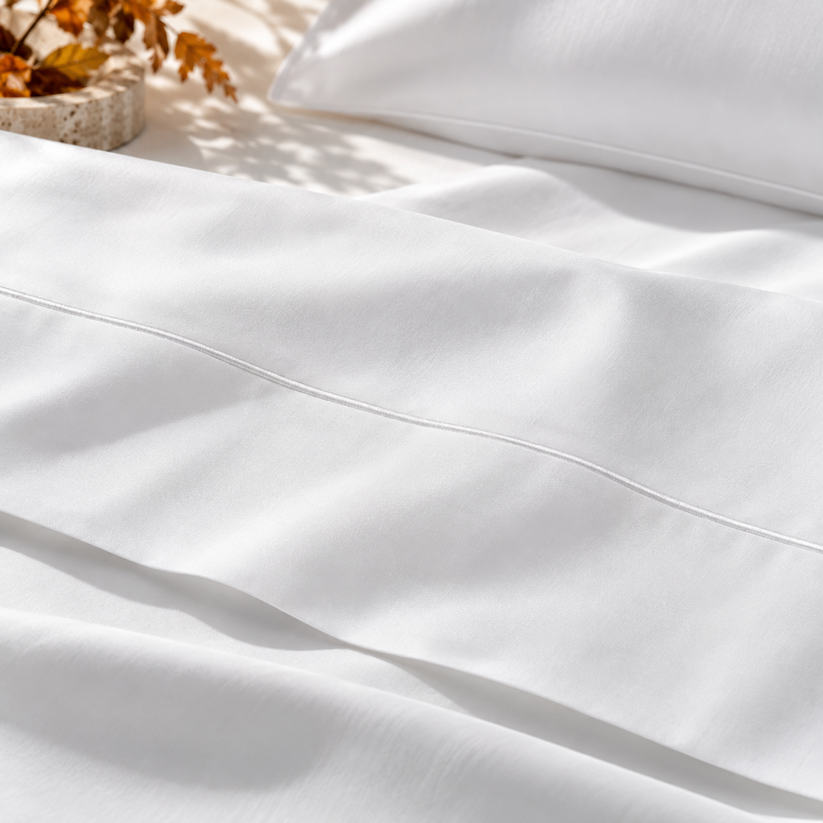 400 Thread Count Egyptian Cotton : White Bedsheet Set